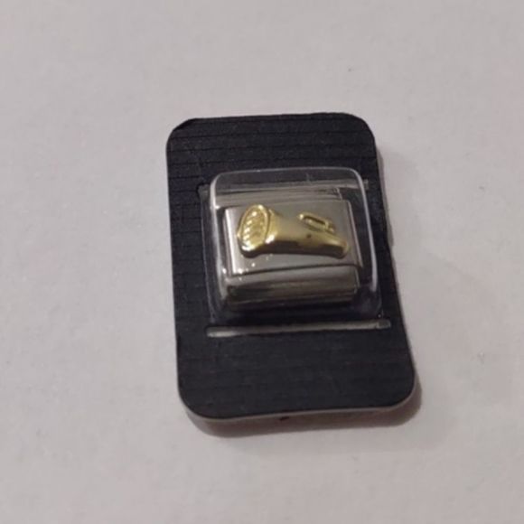 Gold Megaphone 📣 Italian Link Stainless Steel Charm for Nomination Bracelet - Picture 1 of 1